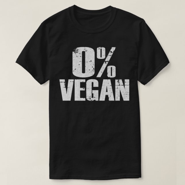 Zero Percent Vegan BBQ Barbeque Grilling för manar T Shirt (Design framsida)