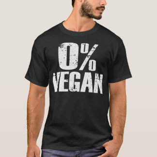 Zero Percent Vegan BBQ Barbeque Grilling för manar T Shirt