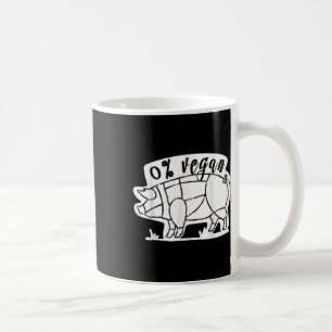 Zero Percent Vegan Funny Bbq Carnivore Kött Eater Kaffemugg