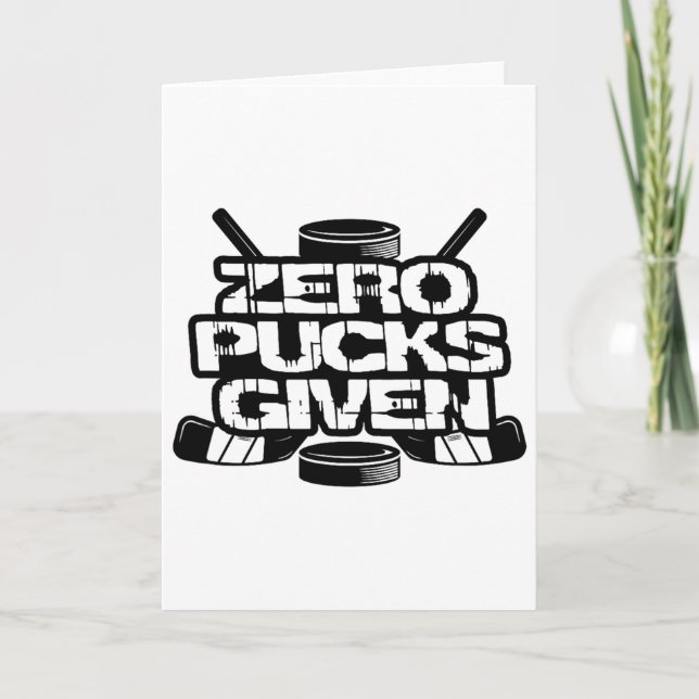Zero Pucks Given Roligt Ishockey  Kort (Framsida)