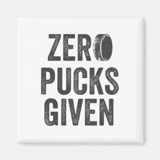 Zero Pucks Given Sarcastic Adult Hockey Herr Kvinn Magnet