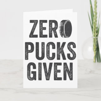 Zero Pucks Given Sarcastic Adult Hockey Men's Wome Kort