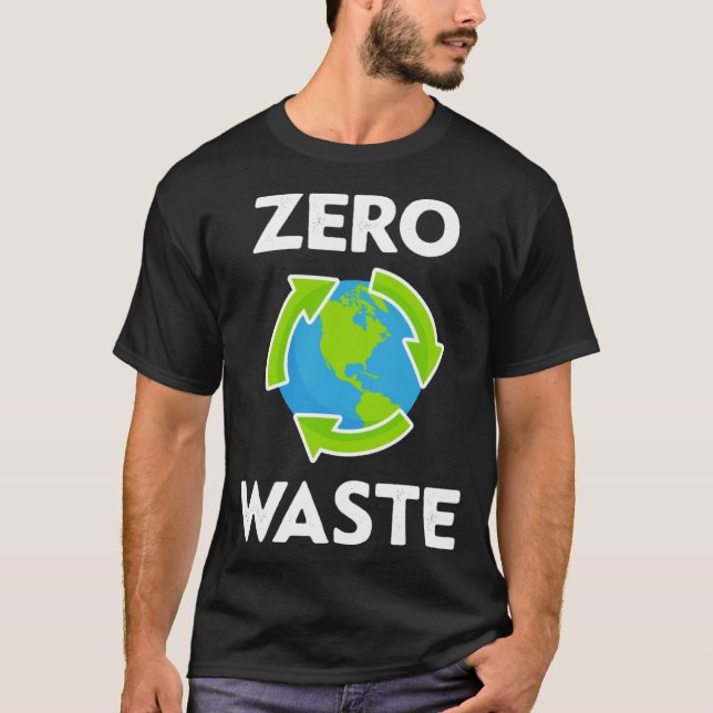 Zero Slösa Earth Day Environmental Teacher Anti P T Shirt (Framsida)
