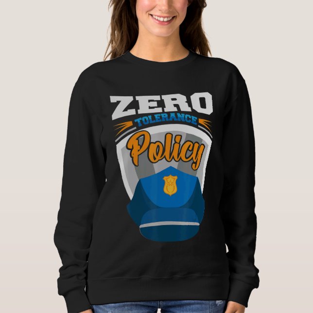 Zero tolerance policy kindness police cap joke t shirt (Framsida)