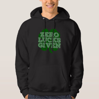 Zero tur given Irish Shamrock  St Patricks Day Hoodie