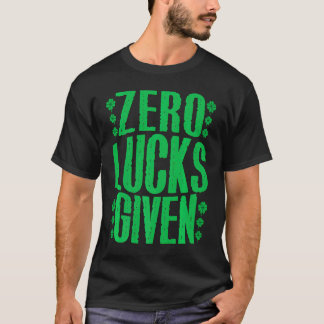 Zero Tur med Irish Shamrock Lucky St Patricks T Shirt