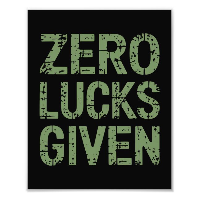 Zero tur St Patricks dag roliga Patrick Fototryck (Framsidan)