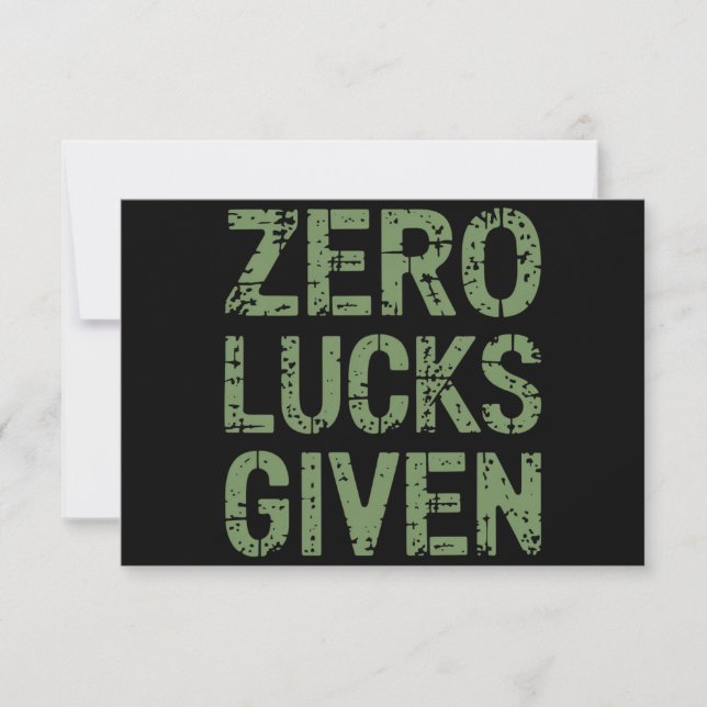Zero tur St Patricks dag roliga Patrick Tack Kort (Framsida)