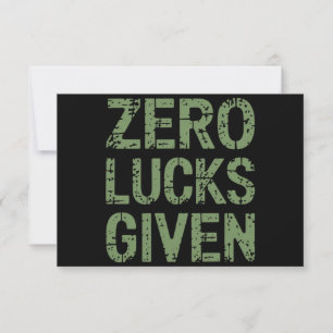 Zero tur St Patricks dag roliga Patrick Tack Kort