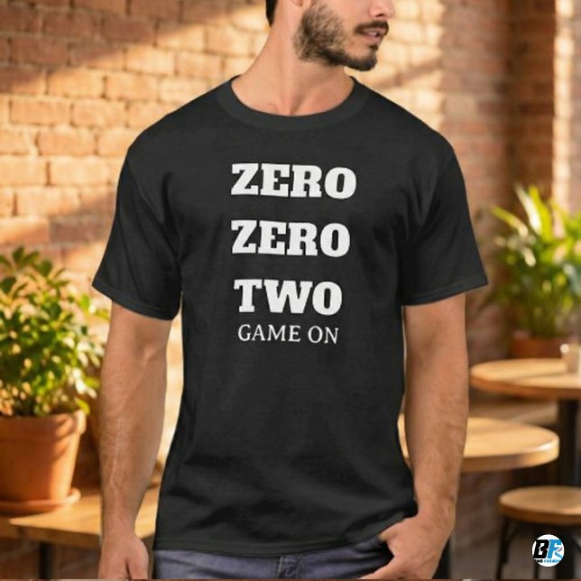 Zero Zero Two Game On Rolig Citat för Spelare T Shirt (Skapare uppladdad)