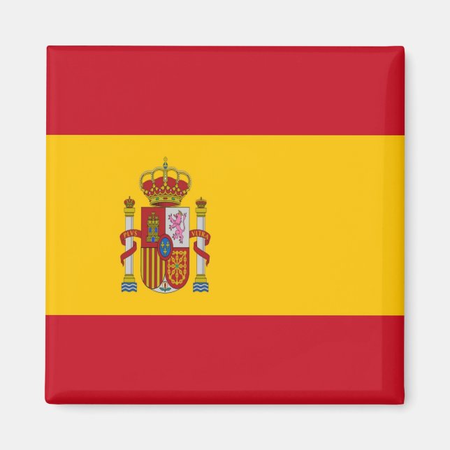 zES001 SPANISH FLAGGA, Spanien, Fridge Magnet (Framsidan)