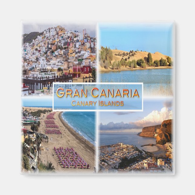 zES008 LAS PALMAS Gran Canaria, Fridge Magnet (Framsidan)