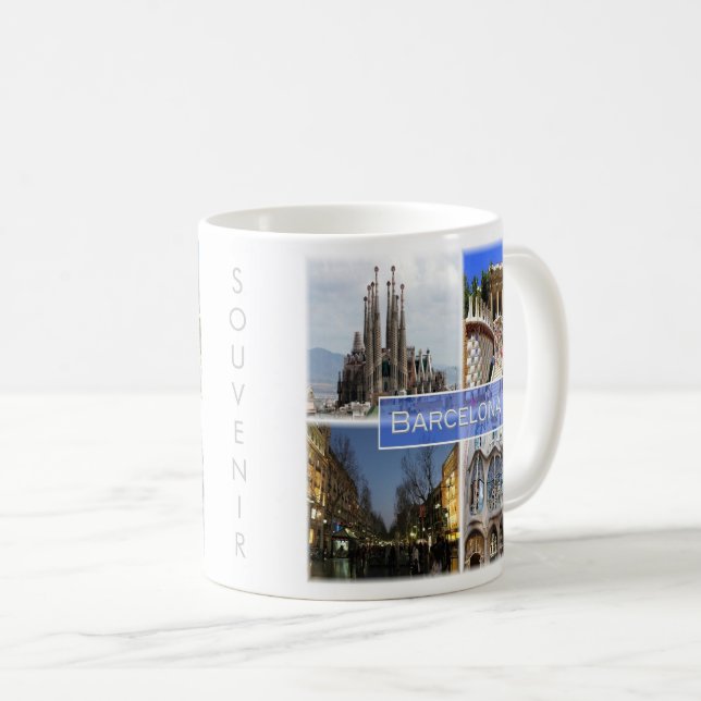 zES010 BARCELONA, Spanien, Europa Kaffemugg (Framsida höger)