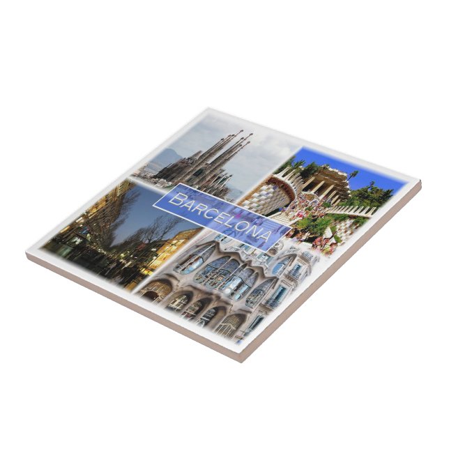 zES010 BARCELONA, Spanien, Europa Kakelplatta (Sidan)