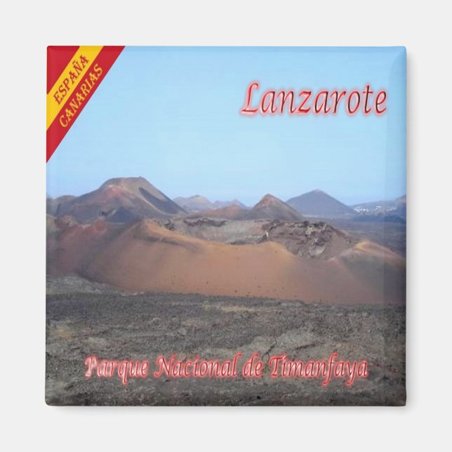 zES011 TIMANFAYA NATIONAL PARK Lanzarote, Fridge Magnet (Framsidan)