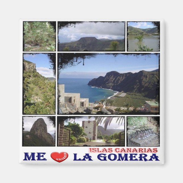 zES014 LA GOMERA - I Kärlek - Fridge Magnet (Framsidan)