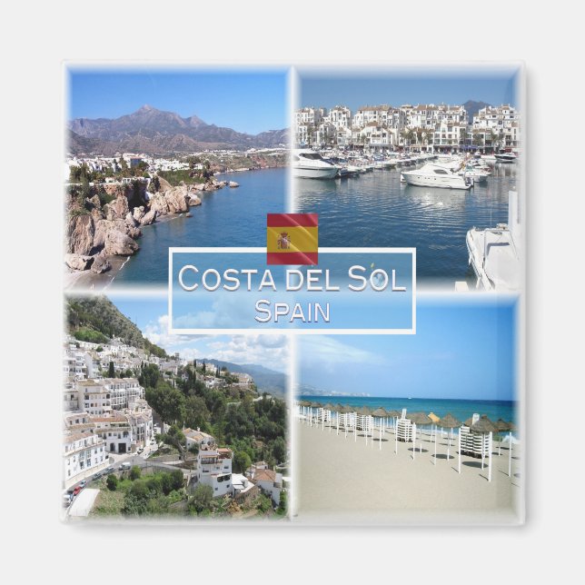 zES017 MARBELLA Costa del Sol Nerja Puerto Banus Magnet (Framsidan)