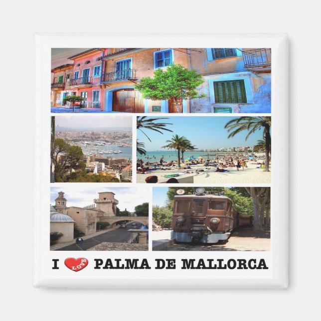 zES020 PALMA DE MALLORCA, Spanien, Frankrike Magnet (Framsidan)