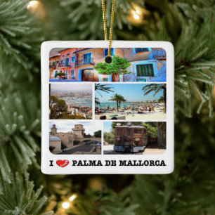 zES020 PALMA DE MALLORCA, Spanien Julgransprydnad Keramik