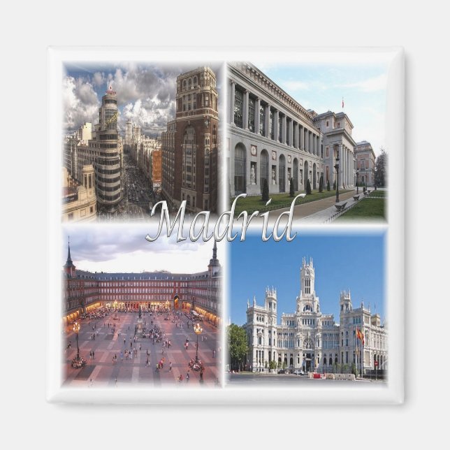 zES021 MADRID Spanien, Fridge Magnet (Framsidan)