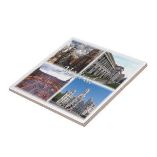 zES021 MADRID Spanien Kakelplatta