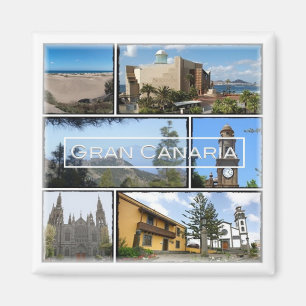 zES033 GRAN CANARIA Kanarieöarna Spanien, Fridge Magnet