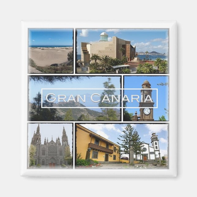 zES033 GRAN CANARIA Kanarieöarna Spanien, Fridge Magnet (Framsidan)