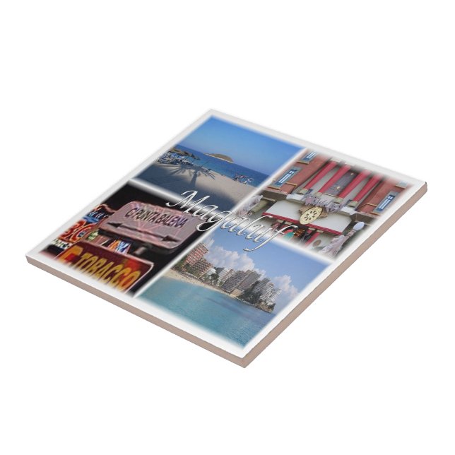 zES034 MAGALUF Mallorca Spanien Kakelplatta (Sidan)