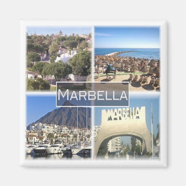 zES035 MARBELLA Spanien, Fridge Magnet (Framsidan)