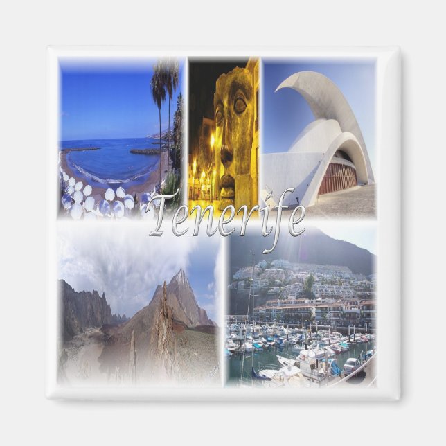 zES036 TENERIFE Kanarieöarna Spanien, Frankrike Magnet (Framsidan)