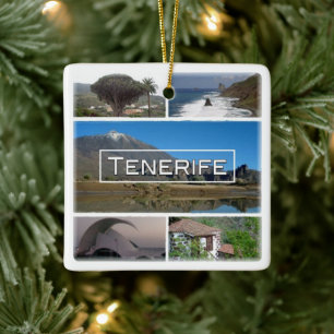 zES045 TENERIFE, Kanarieöarna, Spanien Julgransprydnad Keramik