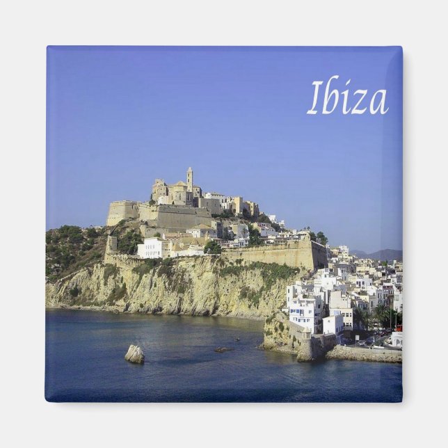 zES060 EIVISSA panorama, Balearic Spain, Fridge Magnet (Framsidan)