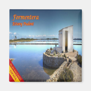 zES070 FORMENTERA SJÖ PUDENT, Balearic, Fridge Magnet