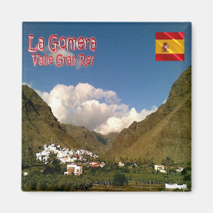 zES078 LA GOMERA VALLE GRAN REY, Spanien, Fridge Magnet