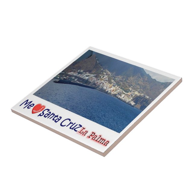 zES079 LA PALMA, SANTA CRUZ, I KÄRLEK, Kakelplatta (Sidan)