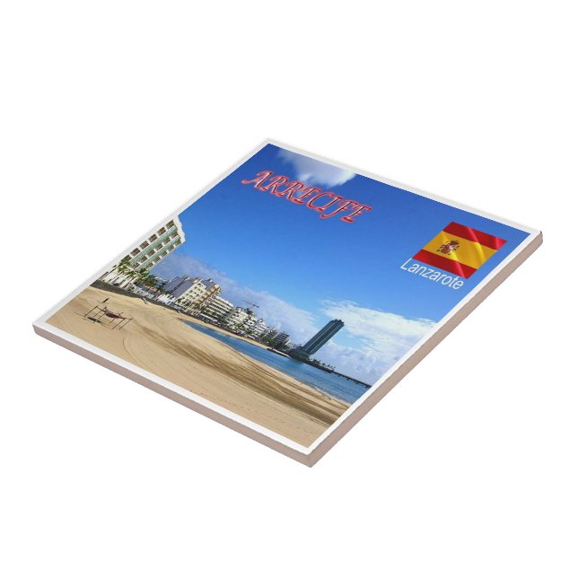 zES086 LANZAROTE, ARRECIFE, Spanien Kakelplatta (Sidan)