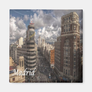 zES091 MADRID City, Spanien, Fridge Magnet