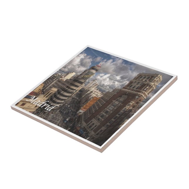 zES091 MADRID City, Spanien Kakelplatta (Sidan)