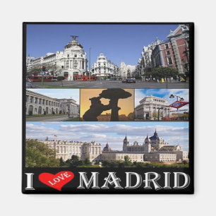 zES092 MADRID, I KÄRLEK, Spanien, Frankrike Magnet