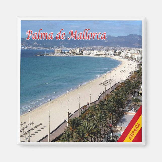 zES101 PALMA DE MALLORCA, Spanien, Fridge Magnet (Framsidan)