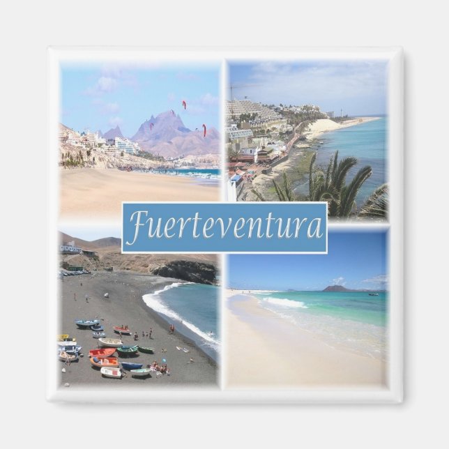 zES102 FUERTEVENTURA, Kanarieöarna, Fridge Magnet (Framsidan)