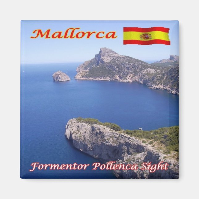 zES103 MALLORCA, FORMENTOR POLLENCA SIGHT, Fridge Magnet (Framsidan)