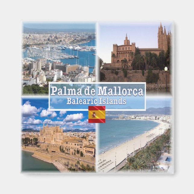 zES107 MALLORCA PALMA, Balearerna, Fridge Magnet (Framsidan)