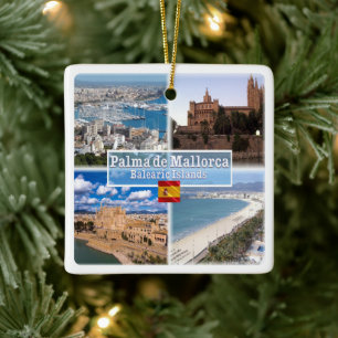 zES107 MALLORCA PALMA, Balearerna, Julgransprydnad Keramik