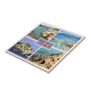 zES109 IBIZA old town, CALA TARIDA, SES SALINAS. Kakelplatta