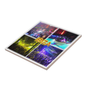 zES110 disco in IBIZA, Balearic, Spanien. Kakelplatta