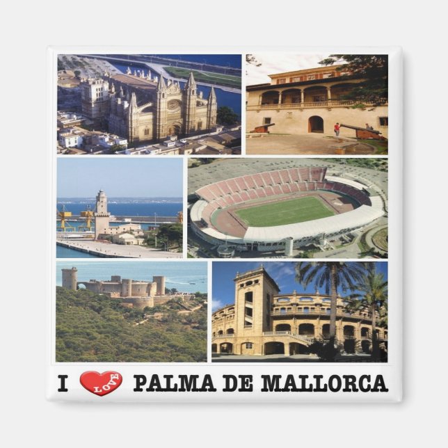 zES117 PALMA DE MALLORCA panorama, Fridge Magnet (Framsidan)
