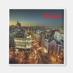 zES118 MADRID City, Spanien, Europa, Frankrike Magnet