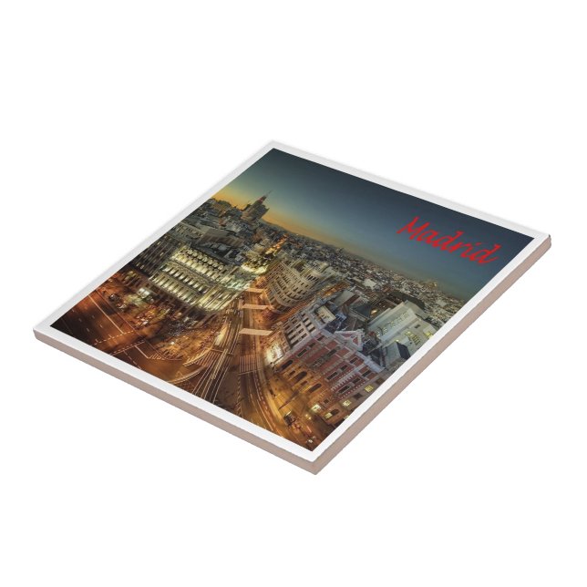 zES118 MADRID City, Spanien, Europa Kakelplatta (Sidan)