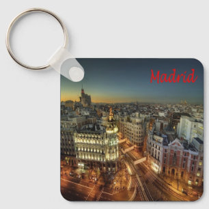 zES118 MADRID City, Spanien, Europa Nyckelring